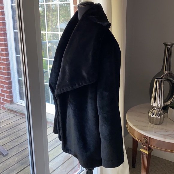 RELIGION BLACK FAUX FUR COAT - Picture 8 of 13